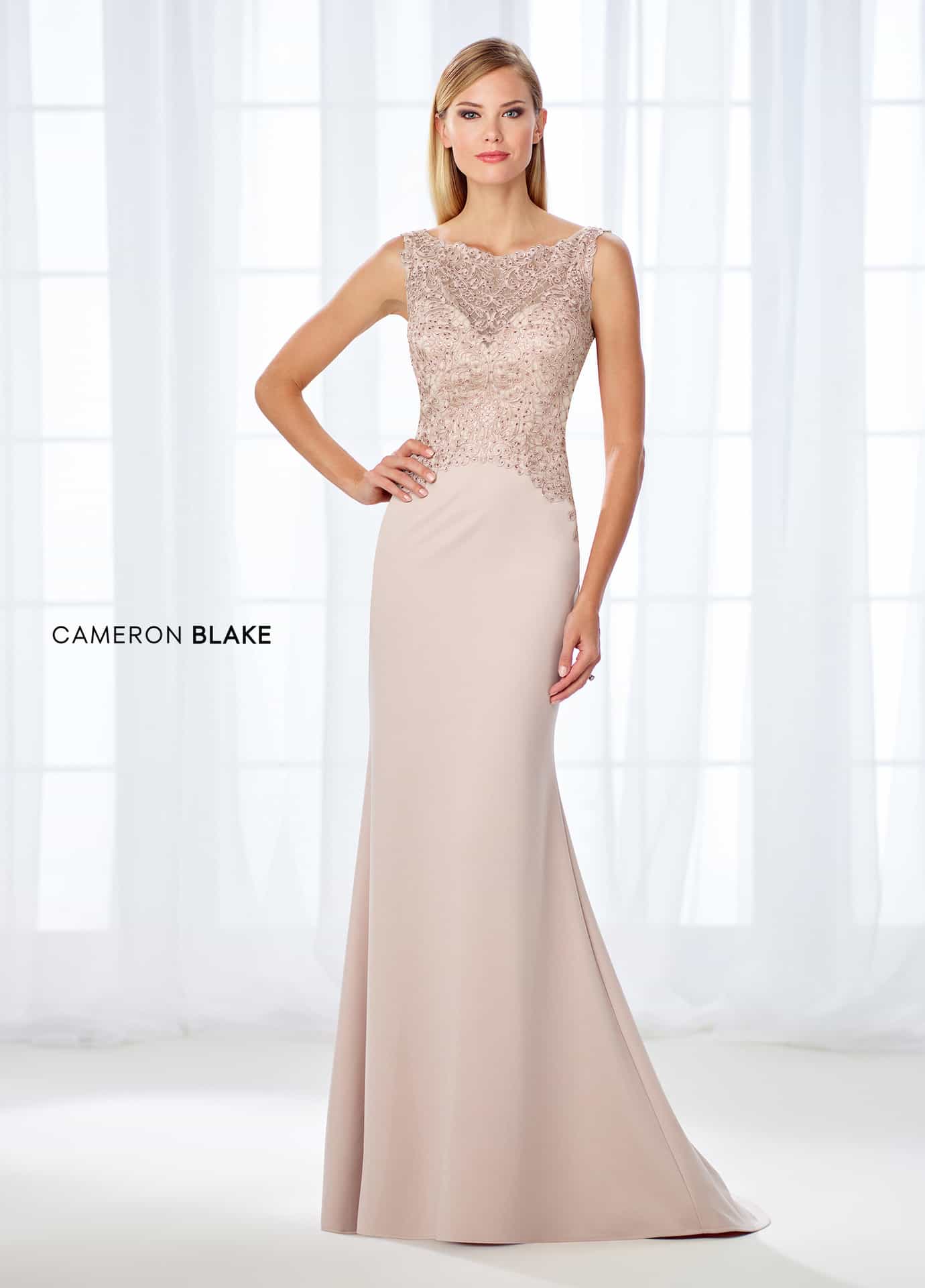 Full length dress with lace Bodice.
